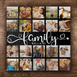 Puzzle Moderno guión familiar 20 Collage de fotos Moda ne<br><div class="desc">Moderno rompecabezas de collage de fotos personalizados con espacio para 20 fotos alrededor de un guión moderno y rápido que lee FAMILIA y su nombre personalizado a continuación.</div>