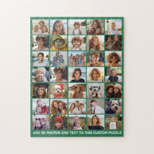 Puzzle Moderno Minimalista Verde - 35 Cuadrícula de Colla