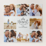 Puzzle moderno mínimo navidades de comilón regalo multifo<br><div class="desc">Merriest Navidades regalo rústico multifoto de vacaciones. regalo perfecto para familia o amigos,  personalizar con sus fotos familiares para la temporada festiva</div>