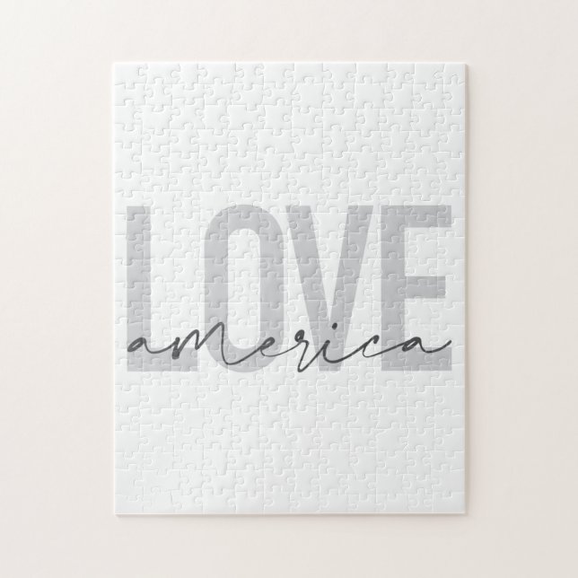 Puzzle Moderno, simple, moda, diseño fresco de Love Ameri (Vertical)