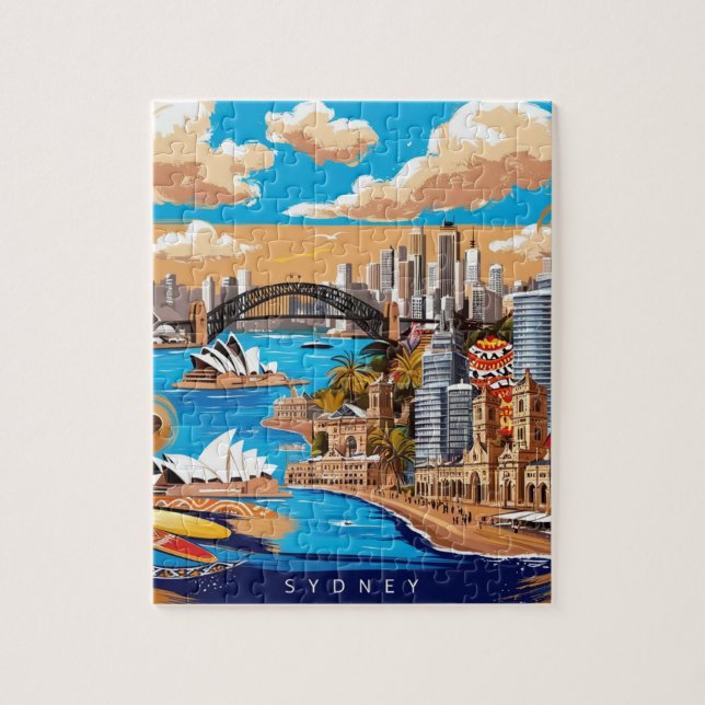 Puzzle Moderno Sydney Australia Viajes de arte (Vertical)
