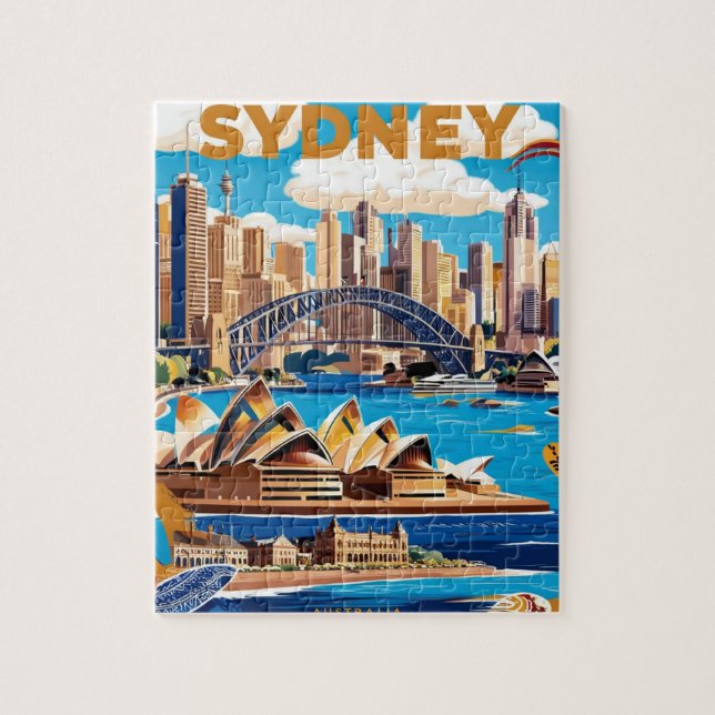 Puzzle Moderno Sydney Australia Viajes de arte (Vertical)