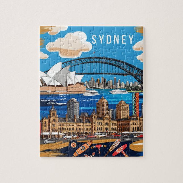 Puzzle Moderno Sydney Australia Viajes de arte (Vertical)