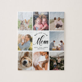 Puzzle Moderno, te queremos, mamá, Collage de fotos perso