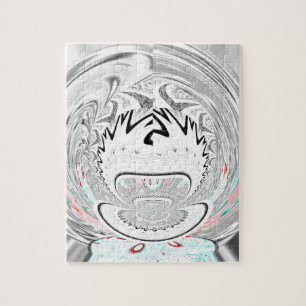 Puzzle Moderno Urban Ash Gray Flora Abstract Pattern Art