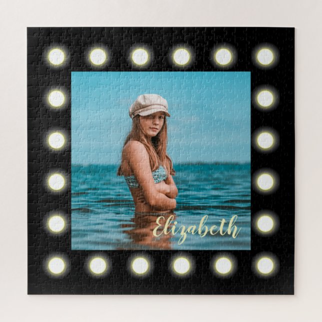 Puzzle Moderno y exclusivo marco de fotos en cuadrado neg (Vertical)