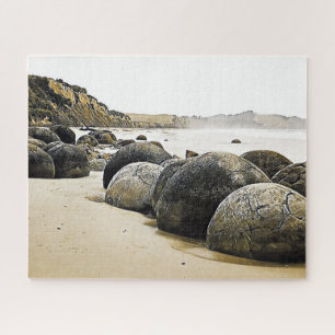 Puzzle Moeraki Boulders Viaje a Nueva Zelanda