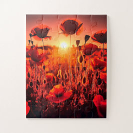 Puzzle Mohn im Gegenlicht