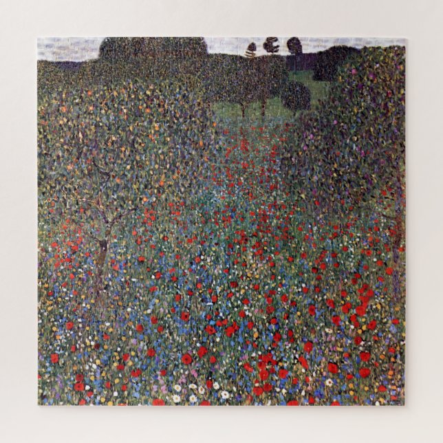 Puzzle Mohnfeld, Gustav Klimt (Vertical)