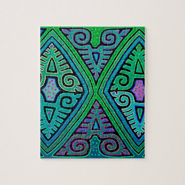 Puzzle Mola de diamante indio Kuna (Vertical)