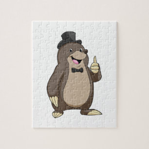 Puzzle Mole as Groom with Tie