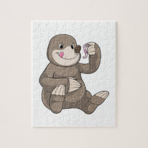 Puzzle Mole con gusano de tierra