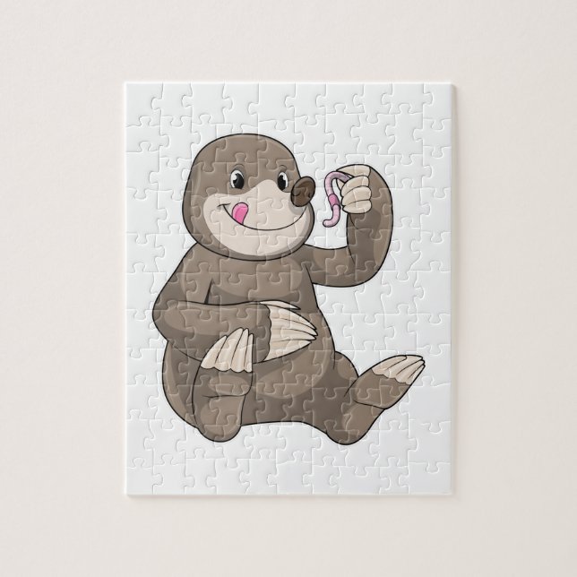 Puzzle Mole con gusano de tierra (Vertical)
