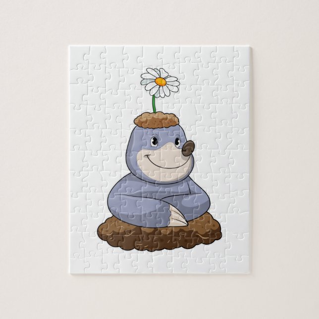 Puzzle Mole con la flor de margarita (Vertical)
