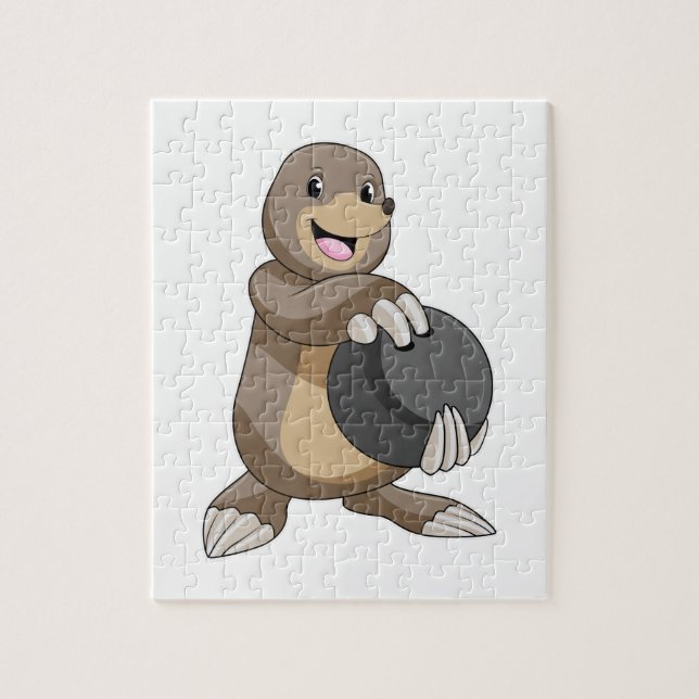 Puzzle Mole en el Bowling con bolas (Vertical)