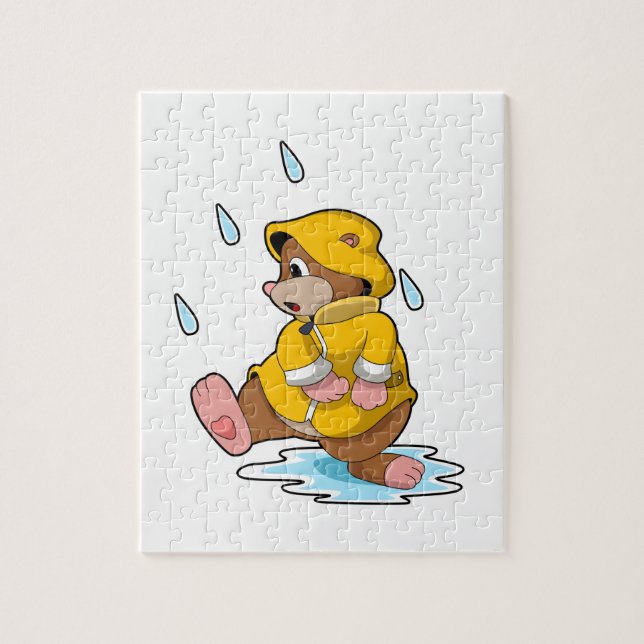 Puzzle Mole en lluvia con gotas de lluvia (Vertical)
