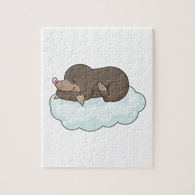 Puzzle Mole on Clouds (Vertical)
