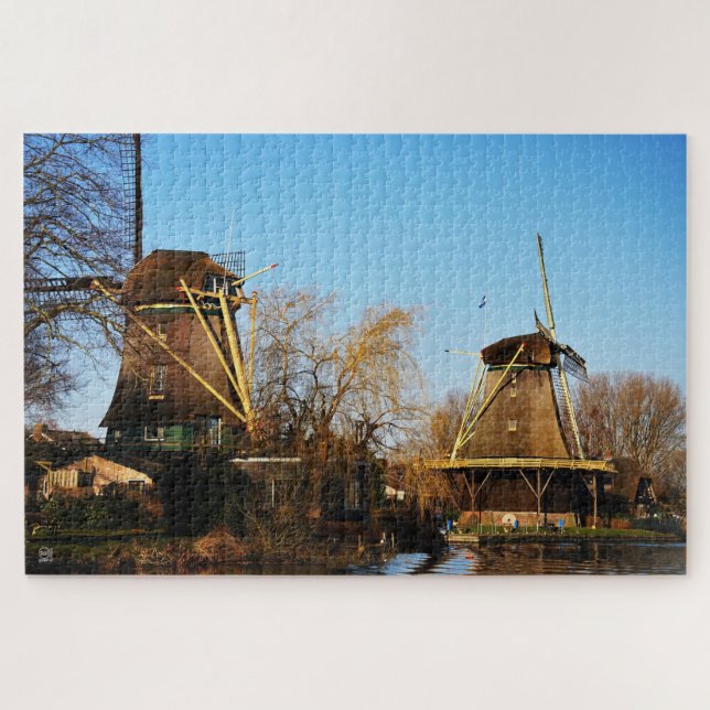 Puzzle Molens in Nederlands landschap. (Horizontal)
