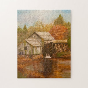 Puzzle Molino Antiguo En Otoño