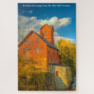 Puzzle Molino Antiguo en Vermont .Felices Fiestas Rompeca