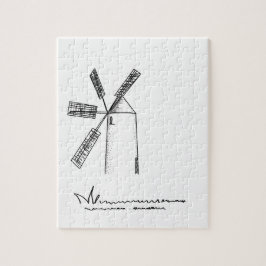 Puzzle molino con fondo blanco