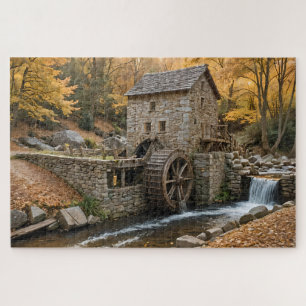 Puzzle Molino de Grano en Otoño