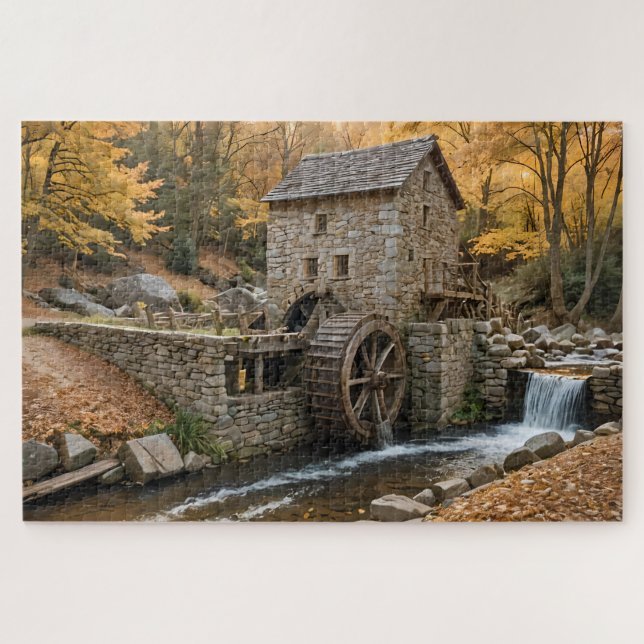 Puzzle Molino de Grano en Otoño (Horizontal)