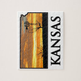Puzzle Molino de viento de la granja de Kansas