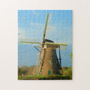 Puzzle Molino de viento en Kinderdijk Países Bajos