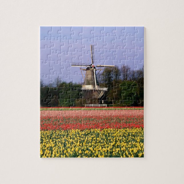 Puzzle Molino de viento en los campos del bulbo (Vertical)