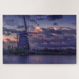 Puzzle Molino de viento holandés Países Bajos Río Cielo