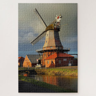 Puzzle Molino de viento Ostfriesland holandés muele grano