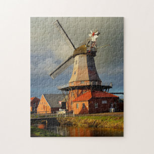 Puzzle Molino de viento Ostfriesland holandés muele grano