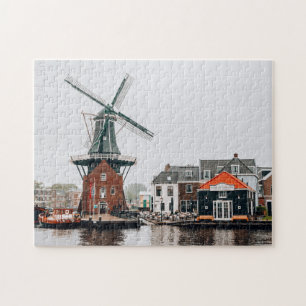 Puzzle Molino de viento río molino Holanda Países Bajos r