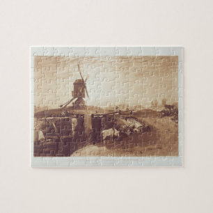 Puzzle Molino de viento y cerradura de José Mallord