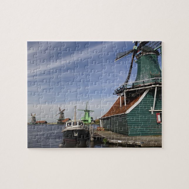 Puzzle Molino de viento, Zaanse Schans, Holanda, Países B (Horizontal)