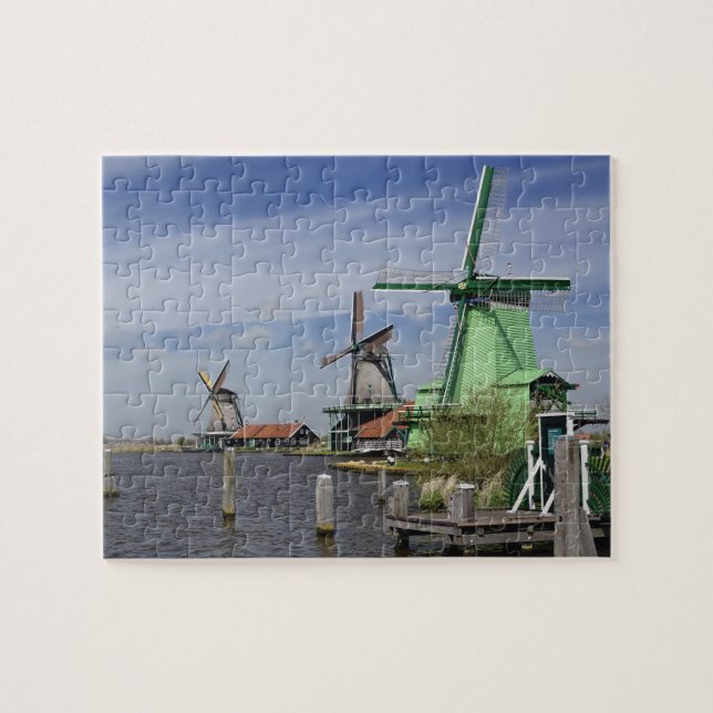 Puzzle Molino de viento, Zaanse Schans, Holanda, Países B (Horizontal)