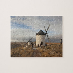 Puzzle Molinos de viento antiguos de La Mancha, con visit
