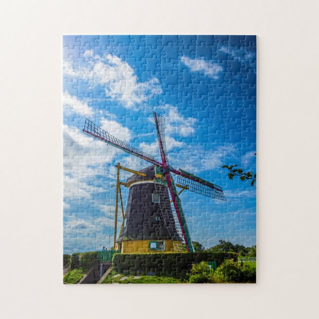 Puzzle Molinos de viento de Amsterdam Holanda. (Vertical)