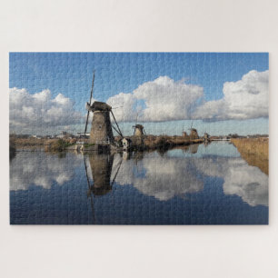 Puzzle Molinos de viento Kinderdijk Países Bajos Holanda 