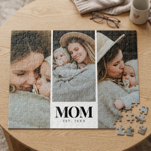 Puzzle Mom Estableció Tipografía Negra 3 Foto