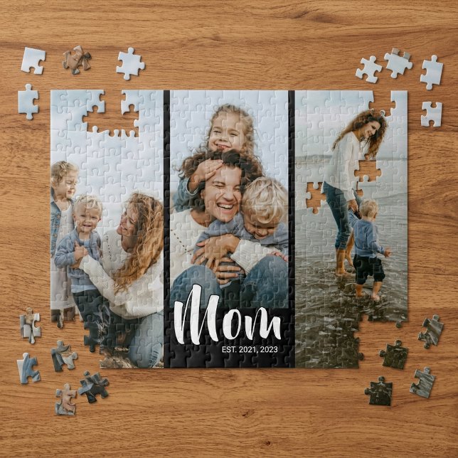 Puzzle Mom Established Modern Script 3 Photo (Mom Established Modern Script 3 Photo Jigsaw Puzzle)