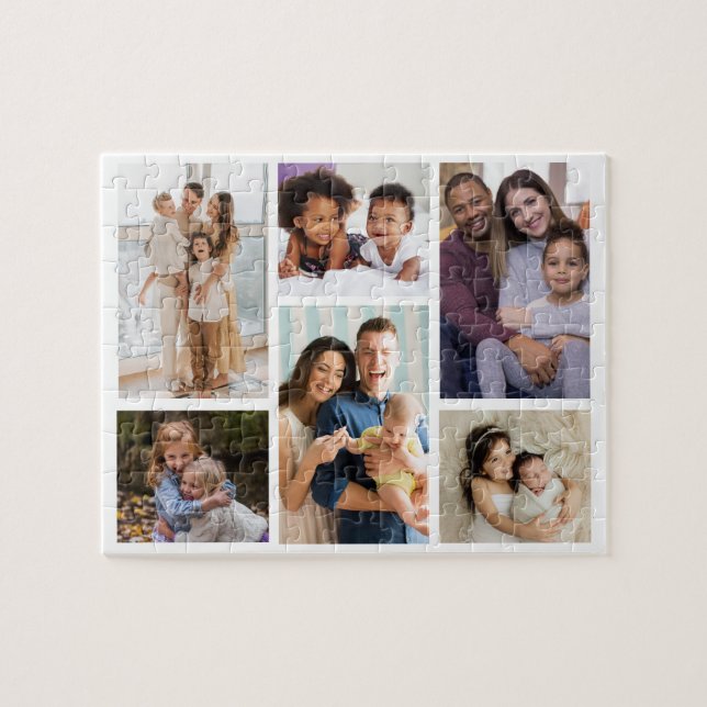 Puzzle Momentos en foco: Personalizable 6 Collage de foto (Horizontal)