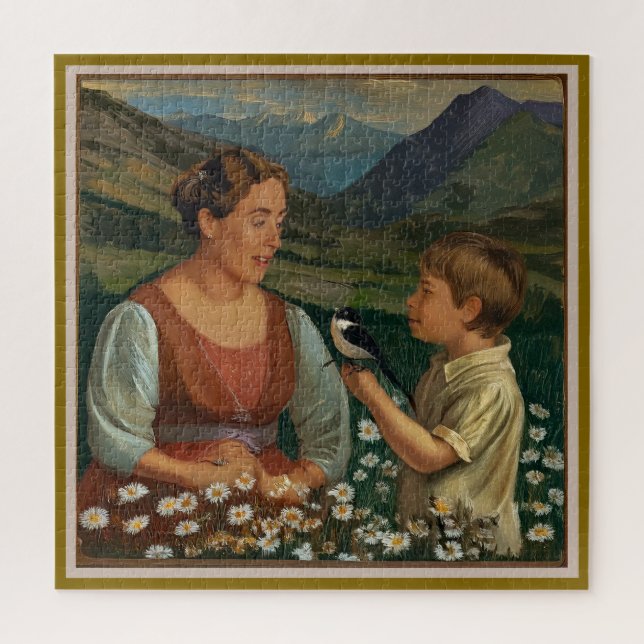 Puzzle Momentos mágicos tranquilos de madre e hijo (Vertical)
