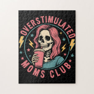Puzzle Moms Club Skull Desordenado Mamá Vida