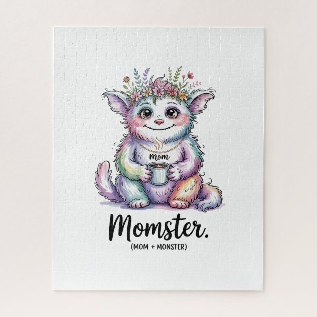 Puzzle Momster. (Mom + Monster) (Vertical)