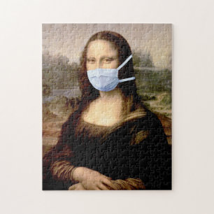 Puzzle Mona Lisa con mascarilla - Divertida temporada de 