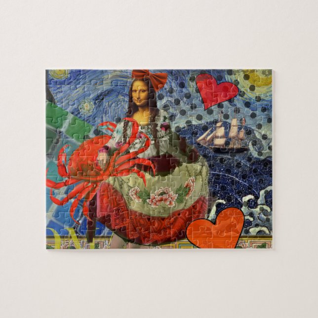 Puzzle Mona Lisa Fun Zodiac Whimsical (Horizontal)