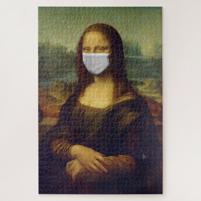 Puzzle Mona lisa in a surgical mask leonardo da vinci (Vertical)