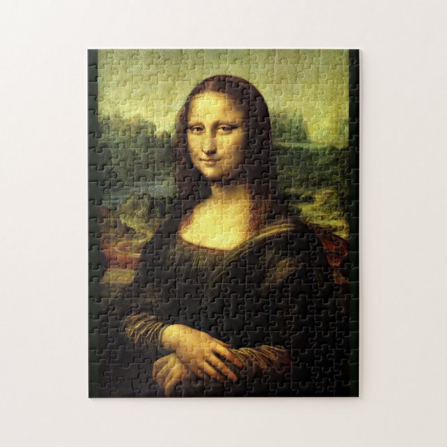 Puzzle Mona Lisa, pintura famosa, (Vertical)